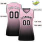 Custom Pink Black Gradient Fashion Tops Mesh Basketball Jersey For Women Limited