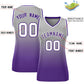 Custom Gray Purple Gradient Fashion Tops Mesh Basketball Jersey For Women Limited