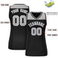 Custom Gray Black Color Block Fashion Tops Mesh Basketball Jersey For Women Limited