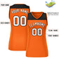 Custom Black Orange Color Block Fashion Tops Mesh Basketball Jersey For Women Limited