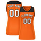 Custom Black Orange Color Block Fashion Tops Mesh Basketball Jersey For Women