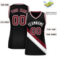 Custom Black Crimson-White Thick Slash Fashion Tops Mesh Basketball Jersey For Women Limited