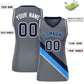 Custom Dark Gray White-Navy Thick Slash Fashion Tops Mesh Basketball Jersey For Women Limited