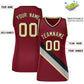 Custom Crimson Black-Khaki Thick Slash Fashion Tops Mesh Basketball Jersey For Women Limited