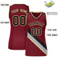 Custom Crimson Black-Khaki Thick Slash Fashion Tops Mesh Basketball Jersey For Women Limited