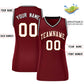 Custom Maroon White-Black Classic Tops Mesh Basketball Jersey for Women Limited