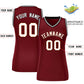 Custom Maroon White-Black Classic Tops Mesh Basketball Jersey for Women Limited