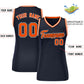 Custom Navy Blue Orange-White Classic Tops Mesh Basketball Jersey for Women Limited