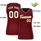 Custom Maroon White-Black Classic Tops Mesh Basketball Jersey for Women Limited