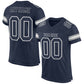 Custom Navy Navy-White Mesh Authentic Football Jersey Limited
