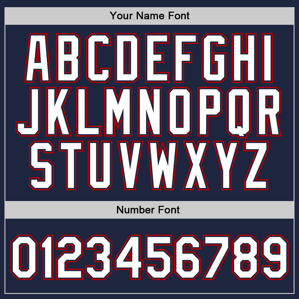 Custom Navy White-Red Authentic Throwback Basketball Jersey Limited