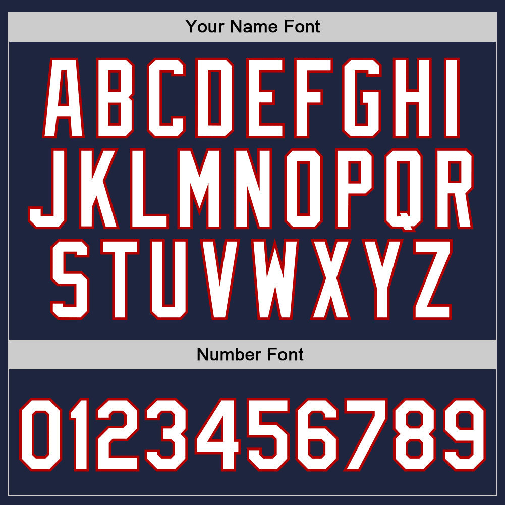 Custom Navy White-Red Authentic Throwback Basketball Jersey Limited