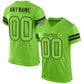 Custom Neon Green Neon Green-Black Mesh Authentic Football Jersey Limited