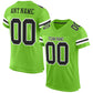 Custom Neon Green Black-White Mesh Authentic Football Jersey Limited
