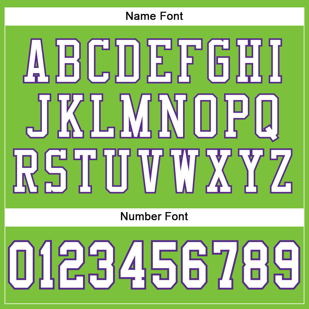 Custom Neon Green White-Purple Mesh Authentic Football Jersey Limited