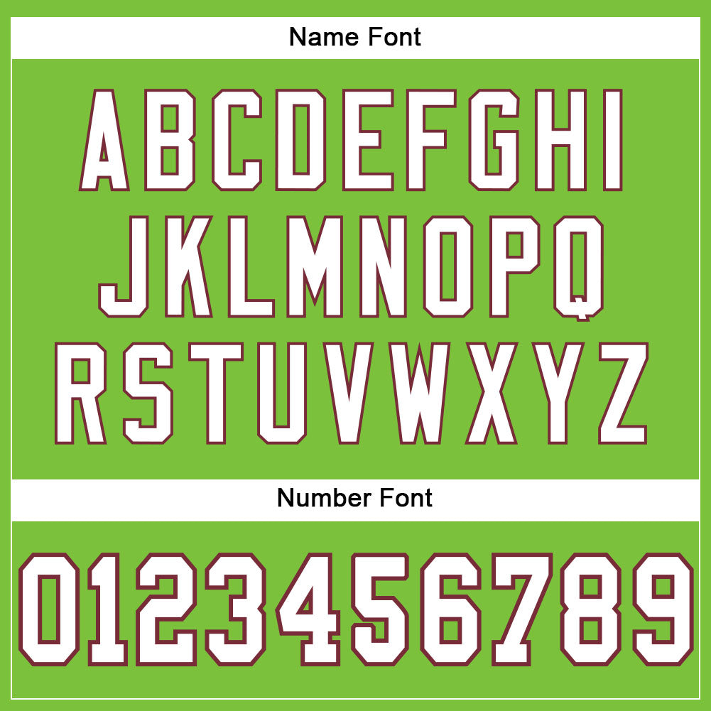 Custom Neon Green White-Burgundy Mesh Authentic Football Jersey Limited