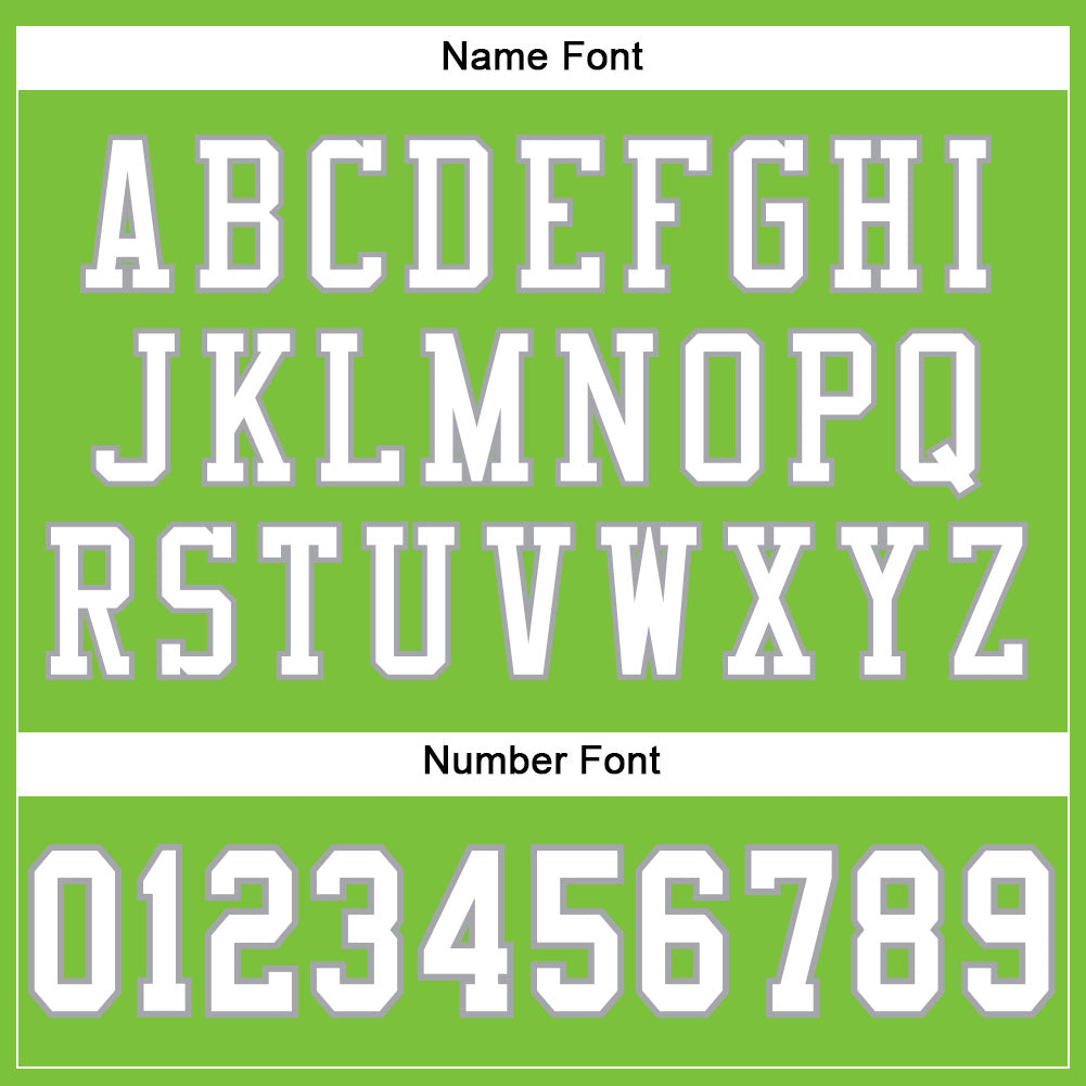 Custom Neon Green White-Gray Mesh Authentic Football Jersey Limited