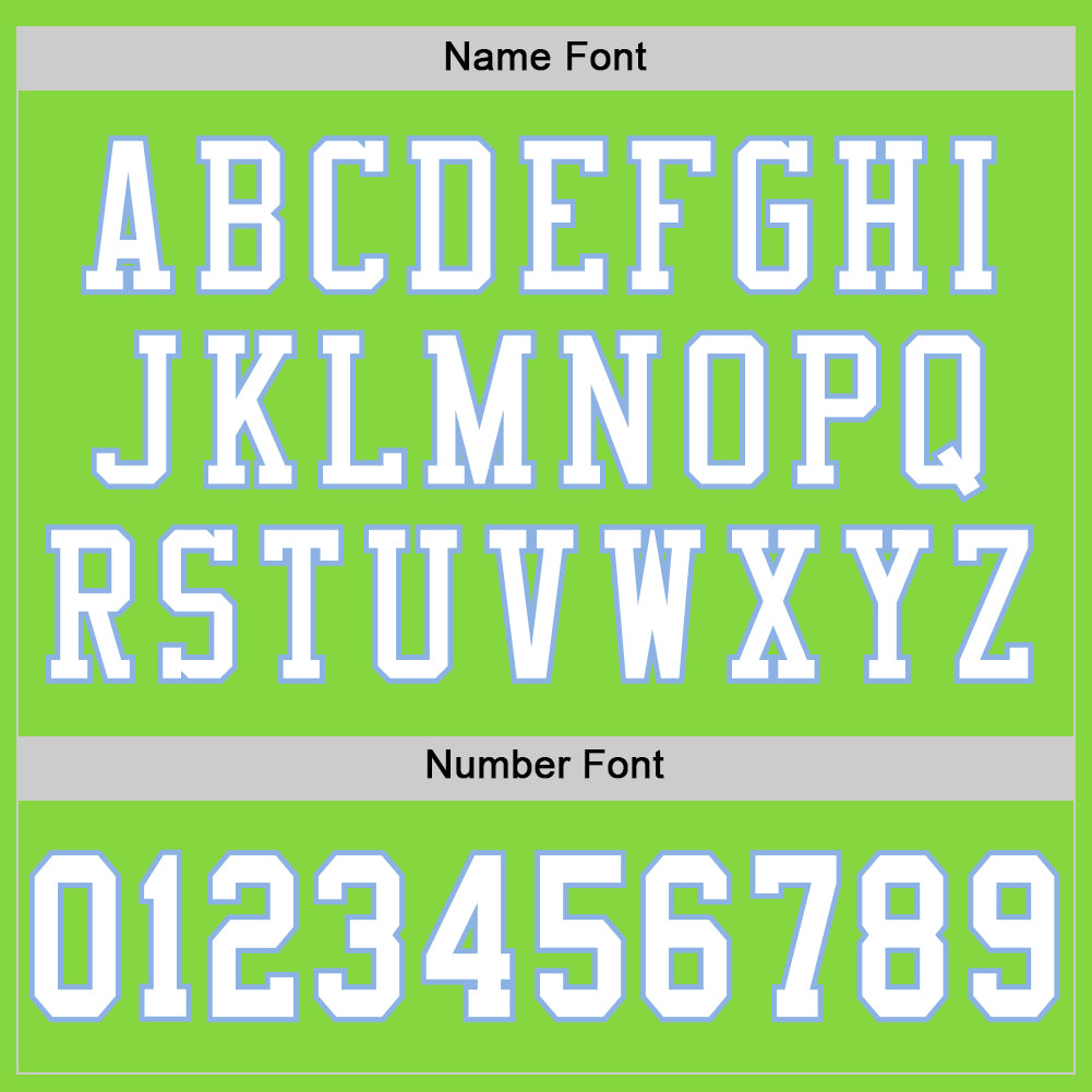 Custom Neon Green White-Light Blue Mesh Authentic Football Jersey Limited