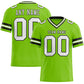 Custom Neon Green White-Black Mesh Authentic Football Jersey Limited