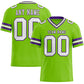 Custom Neon Green White-Purple Mesh Authentic Football Jersey Limited