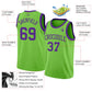 Custom Neon Green Purple Authentic Basketball Jersey Limited