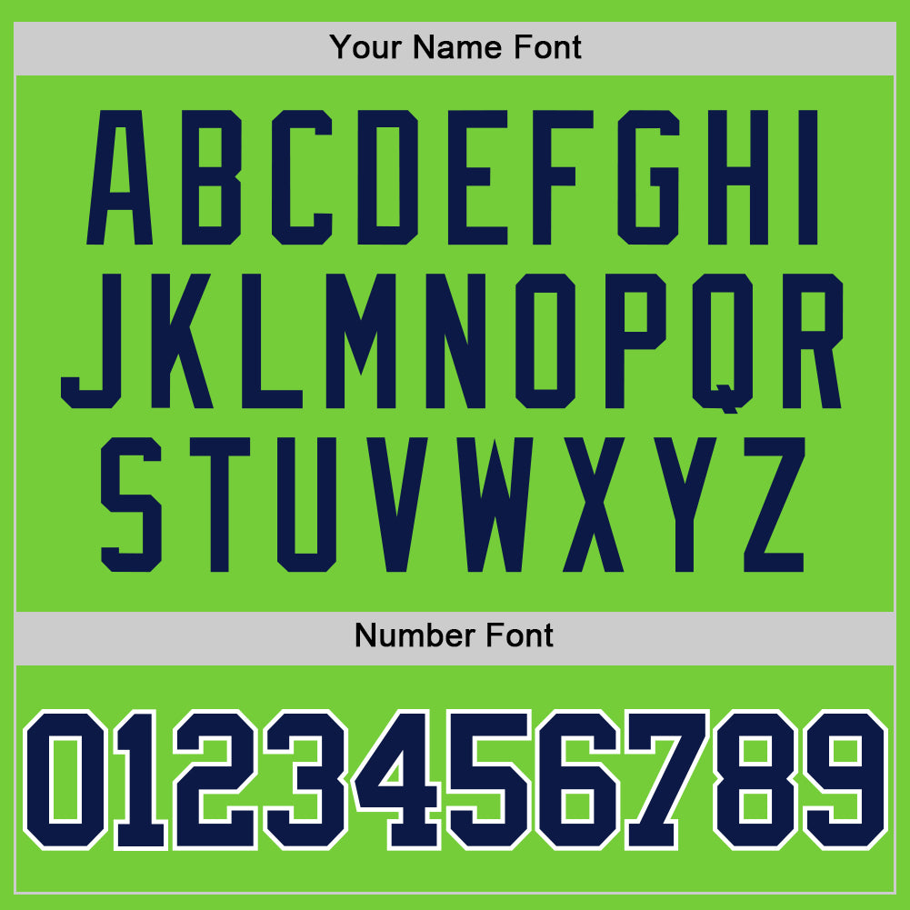 Custom Neon Green Navy-White Authentic Basketball Jersey Limited