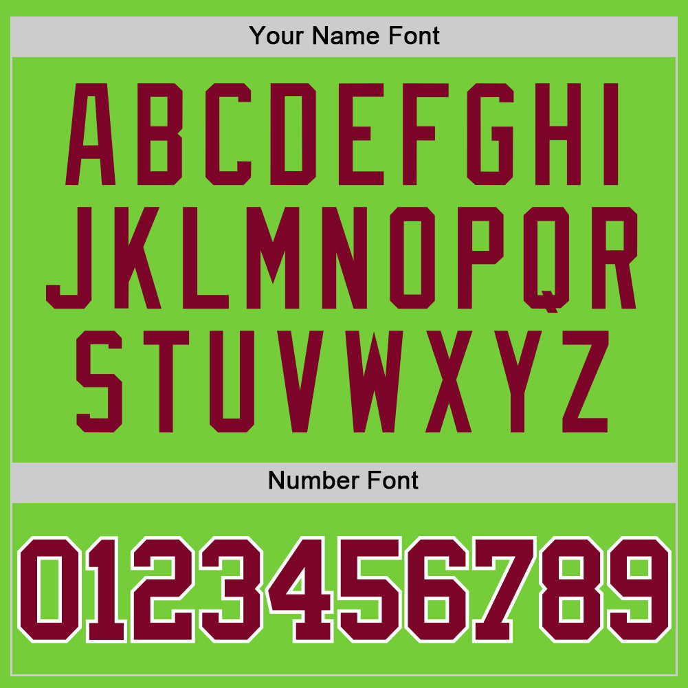 Custom Neon Green Maroon-White Authentic Basketball Jersey Limited