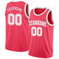 Custom Neon Pink White Authentic Basketball Jersey