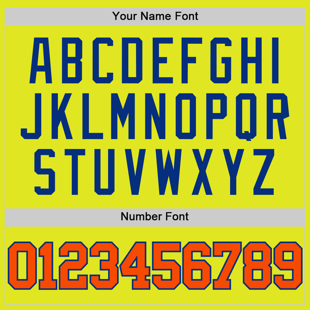 Custom Neon Yellow Orange-Royal Authentic Basketball Jersey Limited