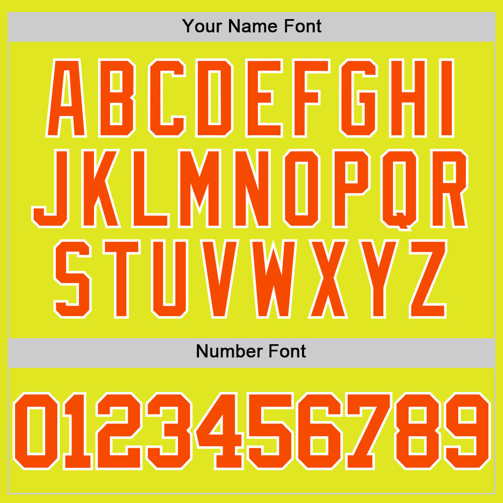 Custom Neon Yellow Orange-White Authentic Basketball Jersey Limited