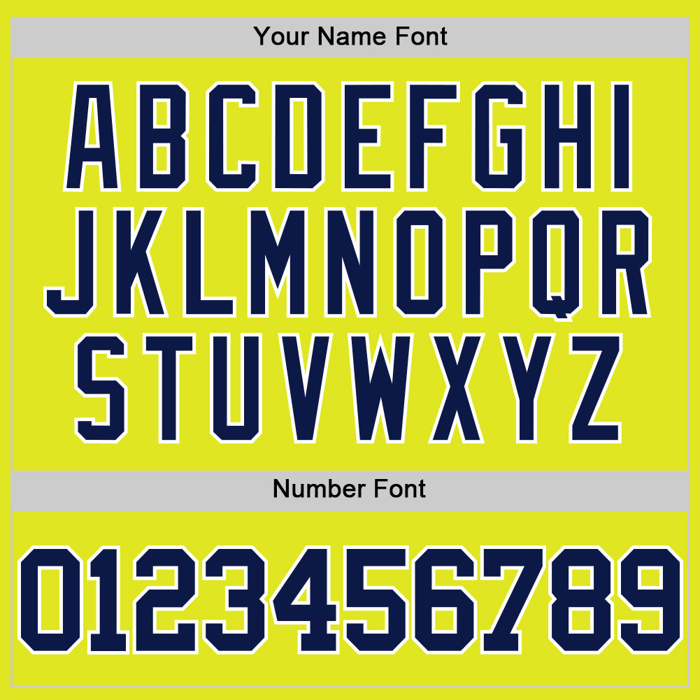 Custom Neon Yellow Navy-White Authentic Basketball Jersey Limited