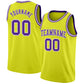 Custom Neon Yellow Purple-White Authentic Basketball Jersey