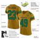 Custom Old Gold Kelly Green-Black Mesh Authentic Football Jersey Limited