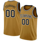 Custom Old Gold Black-White Authentic Basketball Jersey