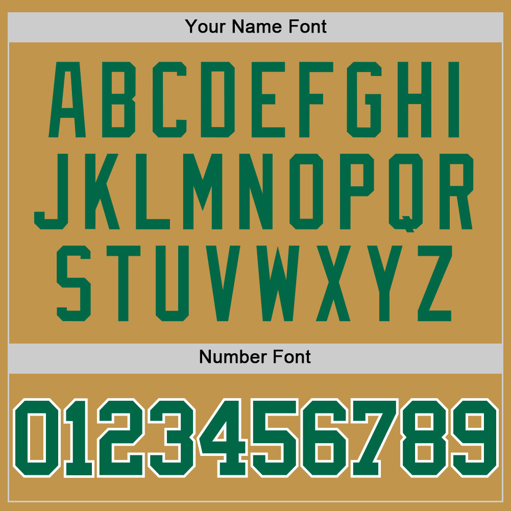 Custom Old Gold Kelly Green-White Authentic Basketball Jersey Limited