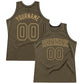 Custom Olive Olive-Old Gold Authentic Throwback Salute To Service Basketball Jersey