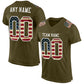 Custom Olive Vintage USA Flag-White Mesh Authentic Salute To Service Football Jersey Limited