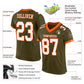 Custom Olive White-Orange Mesh Authentic Salute To Service Football Jersey Limited