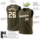 Custom Olive Old Gold-Black Authentic Throwback Salute To Service Basketball Jersey Limited