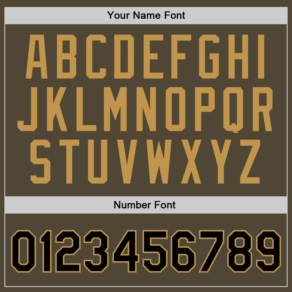 Custom Olive Black-Old Gold Authentic Throwback Salute To Service Basketball Jersey Limited