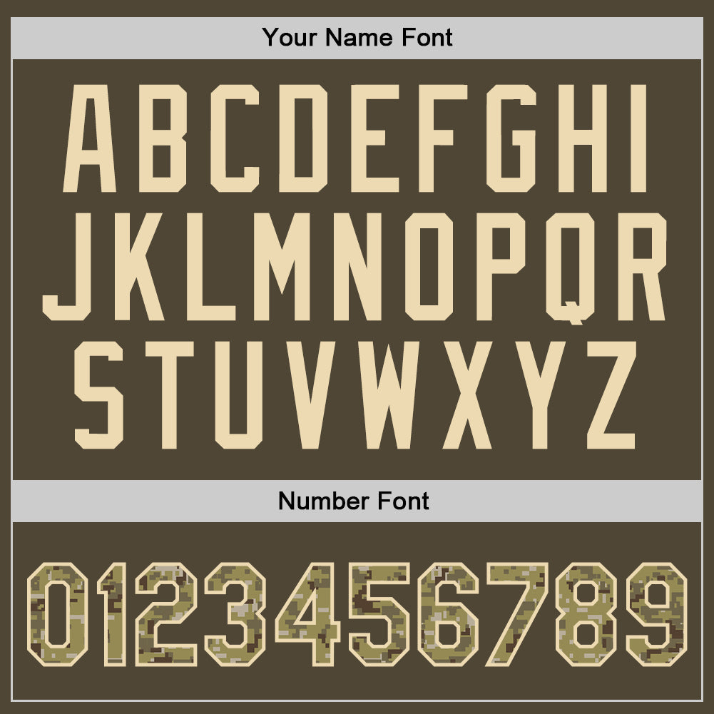 Custom Olive Camo Cream-Black Authentic Throwback Salute To Service Basketball Jersey Limited