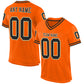 Custom Orange Black-Old Gold Mesh Authentic Throwback Football Jersey Limited