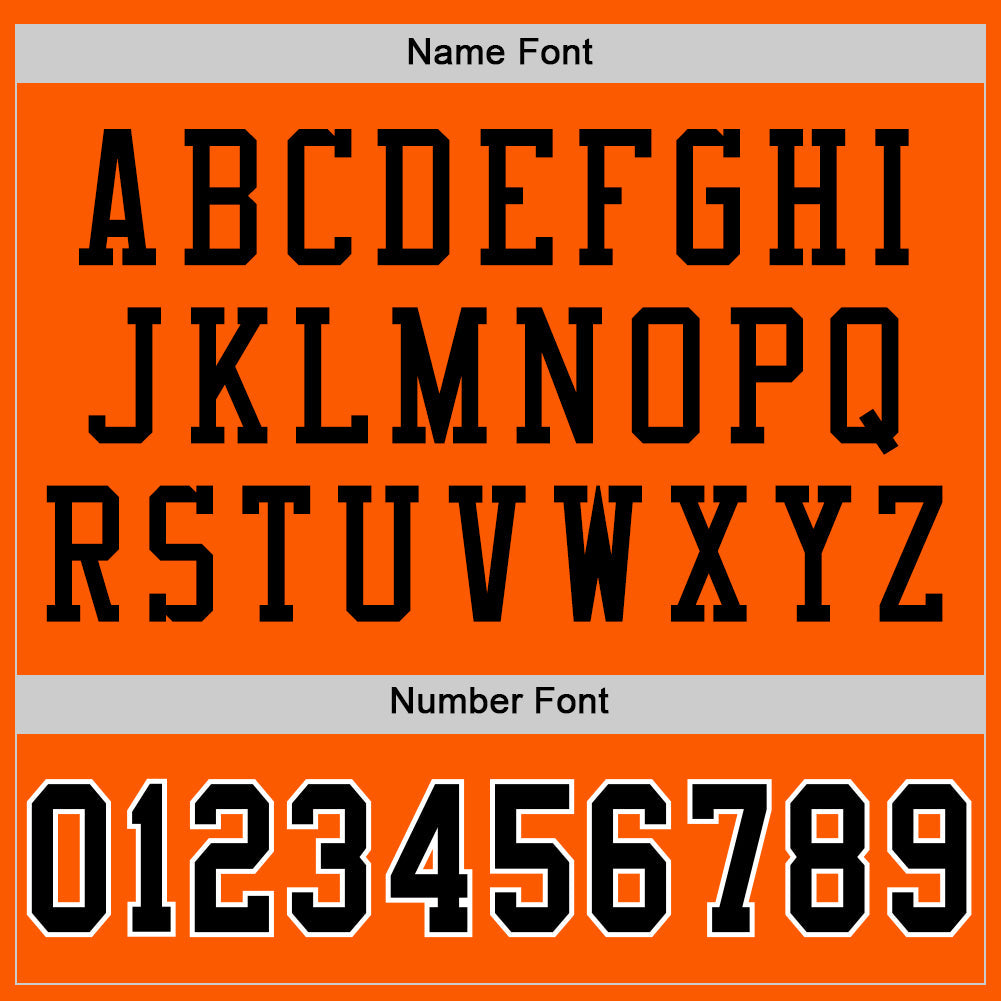 Custom Orange Black-White Mesh Authentic Throwback Football Jersey Limited