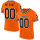 Custom Orange Black-White Mesh Authentic Throwback Football Jersey Limited