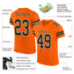 Custom Orange Black-Old Gold Mesh Authentic Football Jersey Limited