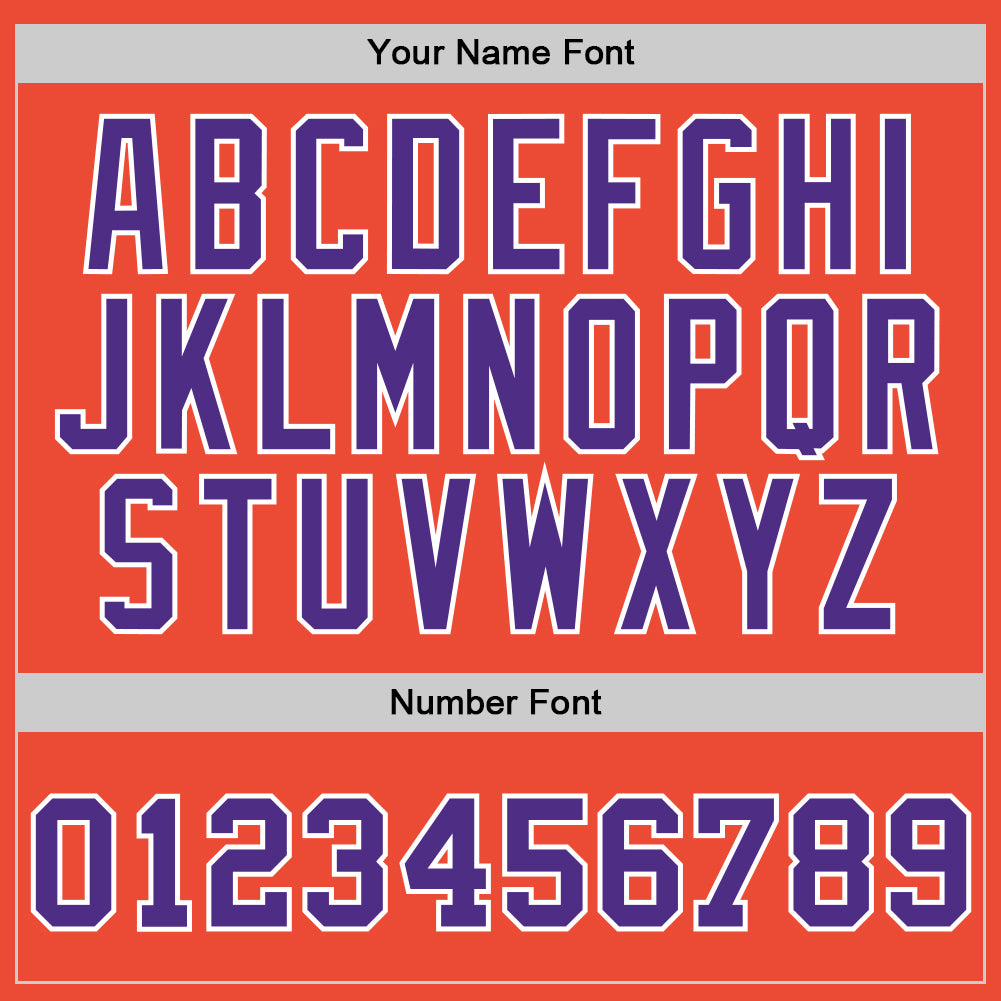 Custom Orange Purple-White Authentic Throwback Basketball Jersey Limited