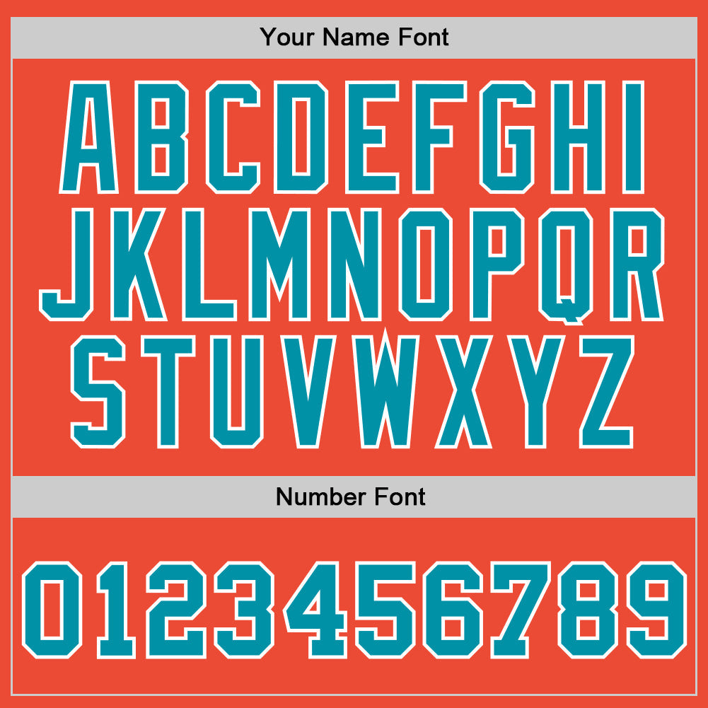 Custom Orange Teal-White Authentic Throwback Basketball Jersey Limited