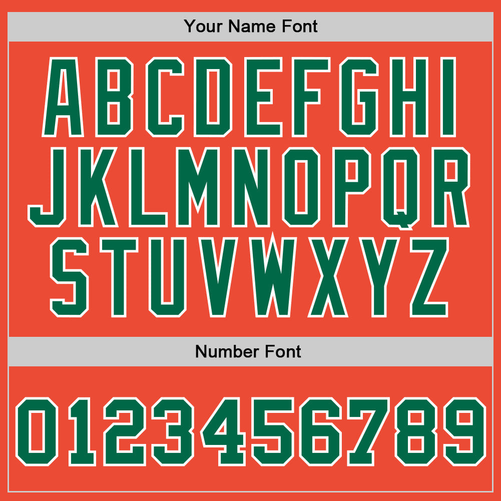 Custom Orange Kelly Green-White Authentic Throwback Basketball Jersey Limited