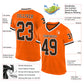 Custom Orange Brown-White Mesh Authentic Throwback Football Jersey Limited