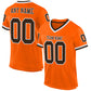Custom Orange Brown-White Mesh Authentic Throwback Football Jersey Limited